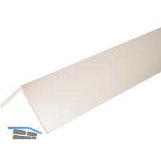 Aluminium Winkel AlMgSi0,5 pulverb. Wei� RAL 9010 gleichschenkelig 40/40/2 mm