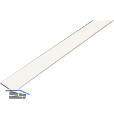 Aluminium Flachstange AlMgSi0,5 (6060) T66 (F22) RAL 9010 wei� 30/2 mm