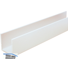 Aluminium U-Profil AlMgSi0,5 Wei� RAL 9010 ungleichschenkelig 20/21,7/20/1,35 mm