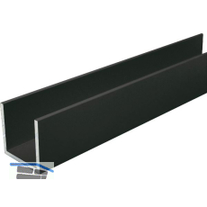 Aluminium U-Profil AlMgSi0,5 - RAL 7016 matt gleichschenkelig 25/25/25/2 mm
