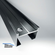 Aluminium Terrassenprofil 54,5 x 37,3 mm anthrazit matt, gelocht