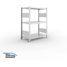 META Steck-Grundregal 1025 x 750 x 400 mm 3 Fachb�den 100 kg