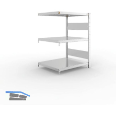 META Steck-Anbauregal 1025 x 750 x 600 mm 3 Fachb�den 100 kg