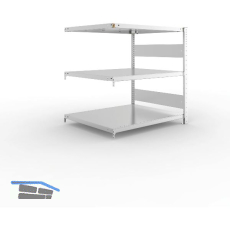META Steck-Anbauregal 1025 x 1000 x 800 mm 3 Fachb�den 230 kg