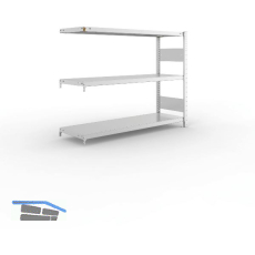 META Steck-Anbauregal 1025 x 1300 x 400 mm 3 Fachb�den 230 kg