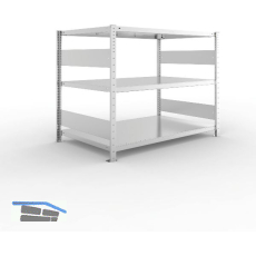 META Steck-Grundregal 1025 x 1300 x 800 mm 3 Fachb�den 230 kg