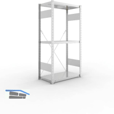 META Steck-Grundregal 1500 x 750 x 400 mm 3 Fachb�den 100 kg