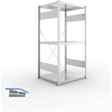 META Steck-Grundregal 1500 x 750 x 600 mm 3 Fachb�den 100 kg