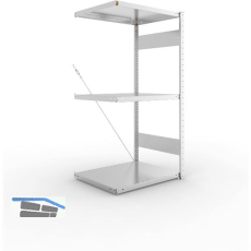 META Steck-Anbauregal 1500 x 750 x 600 mm 3 Fachb�den 100 kg