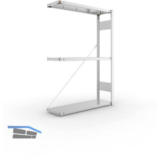 META Steck-Anbauregal 1500 x 1000 x 300 mm 3 Fachb�den 150 kg