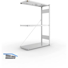 META Steck-Anbauregal 1500 x 1000 x 400 mm 3 Fachb�den 150 kg