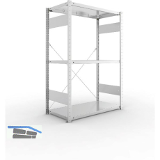 META Steck-Grundregal 1500 x 1000 x 500 mm 3 Fachb�den 150 kg