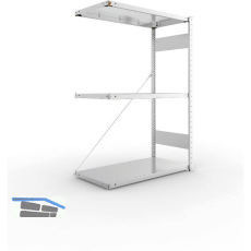 META Steck-Anbauregal 1500 x 1000 x 500 mm 3 Fachb�den 150 kg