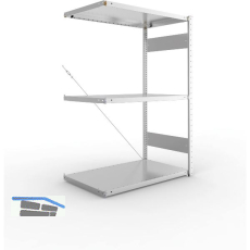 META Steck-Anbauregal 1500 x 1000 x 600 mm 3 Fachb�den 150 kg