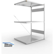 META Steck-Anbauregal 1500 x 1000 x 800 mm 3 Fachb�den 230 kg