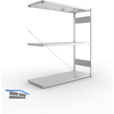 META Steck-Anbauregal 1500 x 1300 x 500 mm 3 Fachb�den 230 kg