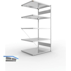 META Steck-Anbauregal 2000 x 1000 x 800 mm 5 Fachb�den 230 kg