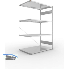 META Steck-Anbauregal 2000 x 1300 x 800 mm 4 Fachb�den 230 kg