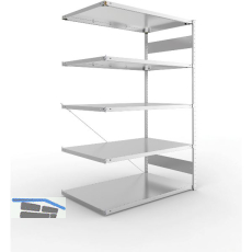 META Steck-Anbauregal 2000 x 1300 x 800 mm 5 Fachb�den 230 kg