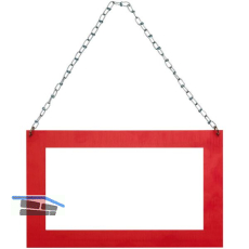 Langguttransportschild Rahmen rot � nicht r�ckstrahlend - mit Stahlkette 05m�