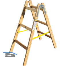 JUST Holz Stehleiter Sprossen=3 L�nge=1,06 m mit Gurt