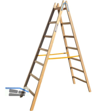 JUST Holz Stehleiter Sprossen=7 L�nge=2,26 m mit Gurt