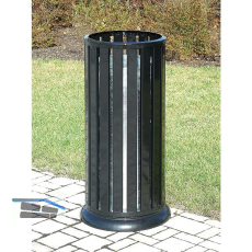 Metallabfallbeh�lter schwarz 55 Liter