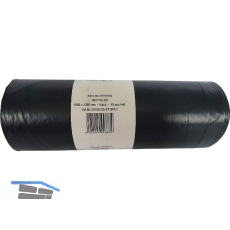 M�lls�cke Polyethylen 240 Liter, 37 my 1000 x 1250 mm ohne Zugband schwarz