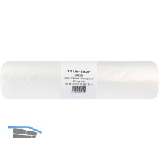 M�lls�cke Polyethylen 120 Liter, 25 my 700 x1100 mm ohne Zugband transparent