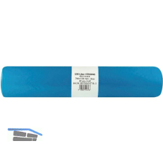 M�lls�cke Polyethylen 120 Liter, 45 my 700 x 1100 mm ohne Zugband blau