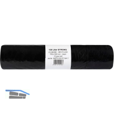 M�lls�cke Polyethylen 120 Liter, 45 my 700 x 1000 mm ohne Zugband schwarz