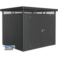 BIOHORT Ger�tehaus HighLine H3 dunkelgrau-metallic Doppelt�r