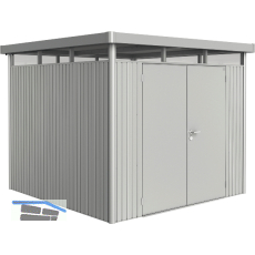 BIOHORT Ger�tehaus HighLine H4 silber-metallic Doppelt�r