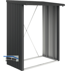 BIOHORT Brennholzlager Woodstock 150 dunkelgrau-metallic