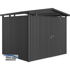 BIOHORT Ger�tehaus Panorama P3 dunkelgrau-metallic 1-t�rig