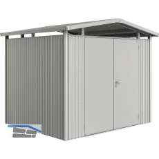 BIOHORT Ger�tehaus Panorama P3 silber-metallic 2-t�rig