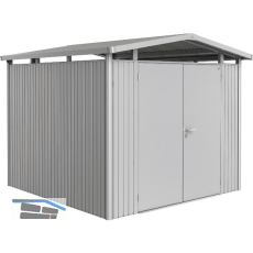BIOHORT Ger�tehaus Panorama P4 silber-metallic 2-t�rig