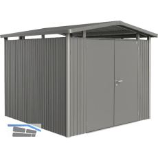 BIOHORT Ger�tehaus Panorama P4 quarzgrau-metallic 2-t�rig