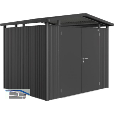 BIOHORT Ger�tehaus Panorama P3 dunkelgrau-metallic 2-t�rig