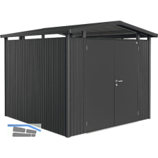 BIOHORT Ger�tehaus Panorama P4 dunkelgrau-metallic 2-t�rig