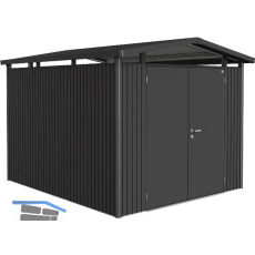 BIOHORT Ger�tehaus Panorama P5 dunkelgrau-metallic 2-t�rig