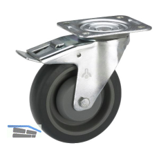 D�RNER + HELMER Lenkrolle TPE Kunststoff-Felge 80 mm 140 kg Feststeller