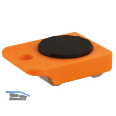 D�RNER + HELMER M�belroller mit PU-R�der und Drehteller 105 x 75 x 35 mm 150 kg