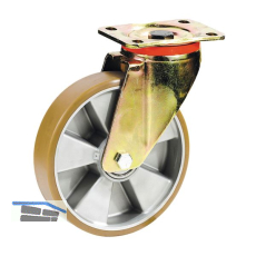 D�RNER + HELMER Lenkrolle Polyurethan Alu-Druckguss-Felge 100 mm 250 kg