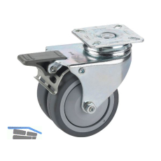 D�RNER + HELMER Doppel-Lenkrolle TPE 75 mm 100 kg