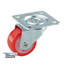 D�RNER + HELMER Lenkrolle Polyurethan rot Kunststoff-Felge 30 mm 20 kg