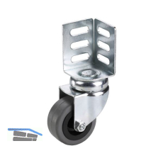 D�RNER + HELMER Lenkrolle Gummi 50 mm 40 kg Winkelblech