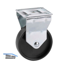 D�RNER + HELMER Bockrolle Kunststoff-Rad schwarz 50 mm 50 kg