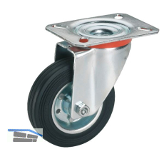 D�RNER + HELMER Lenkrolle Vollgummi Stahlfelge 250 mm 275 kg