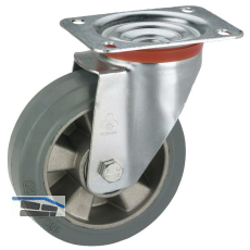 D�RNER + HELMER Lenkrolle Elastik Alufelge 125 mm 180 kg